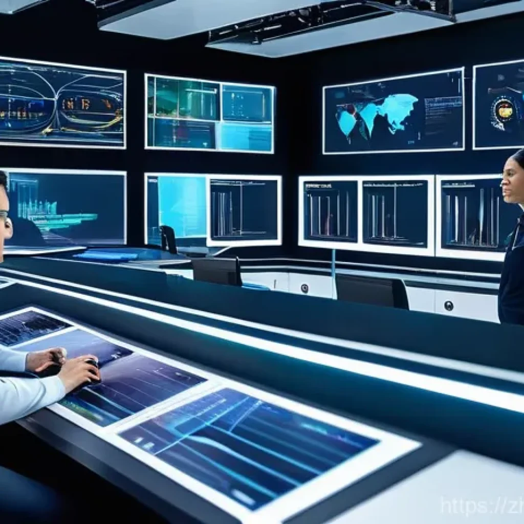 생산계획 수립 단계별 가이드 - **Prompt: The Data-Driven Command Center**
    A highly detailed, wide-angle shot of a futuristic, c...