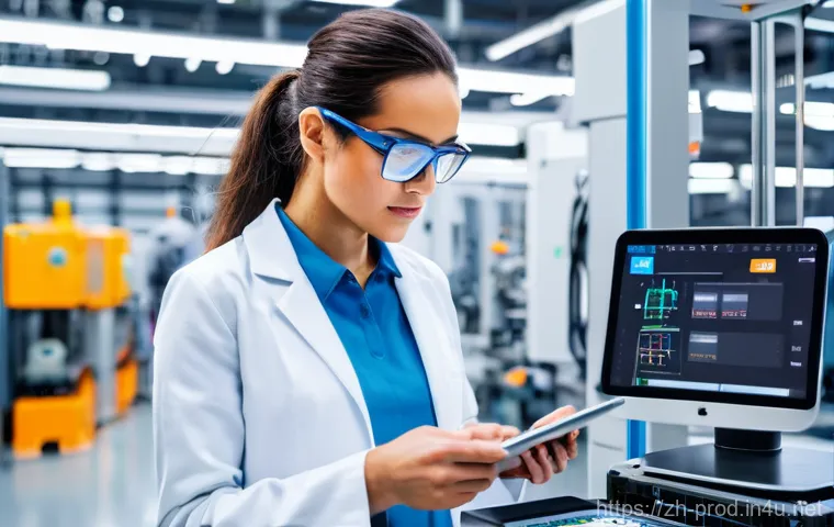 생산관리 직무 인터뷰 예상 질문 - **Prompt Title: Data-Driven Smart Factory Operations**

    A vibrant, futuristic manufacturing faci...